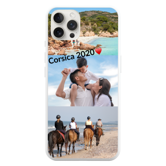 Coque Texte et 3 Photos Iphone