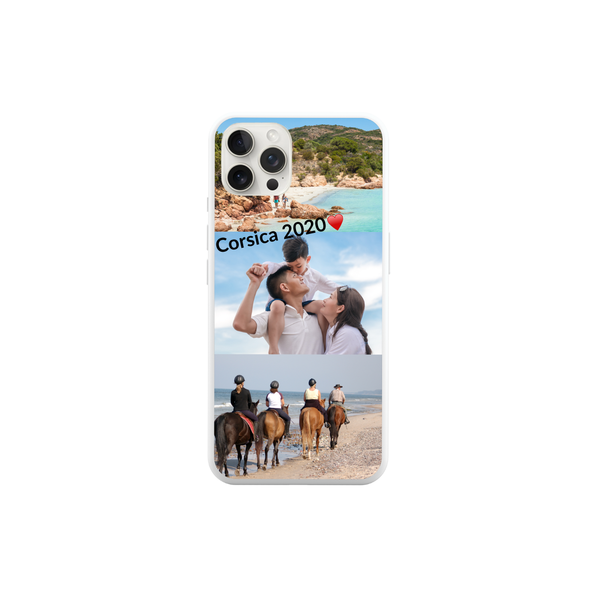 Coque Texte et 3 Photos Iphone