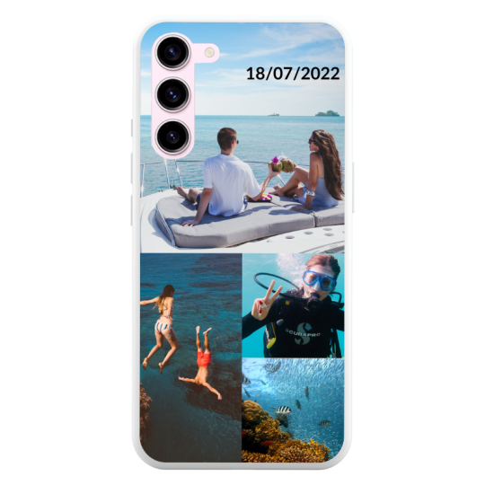 Coque Texte et 4 Photos Samsung