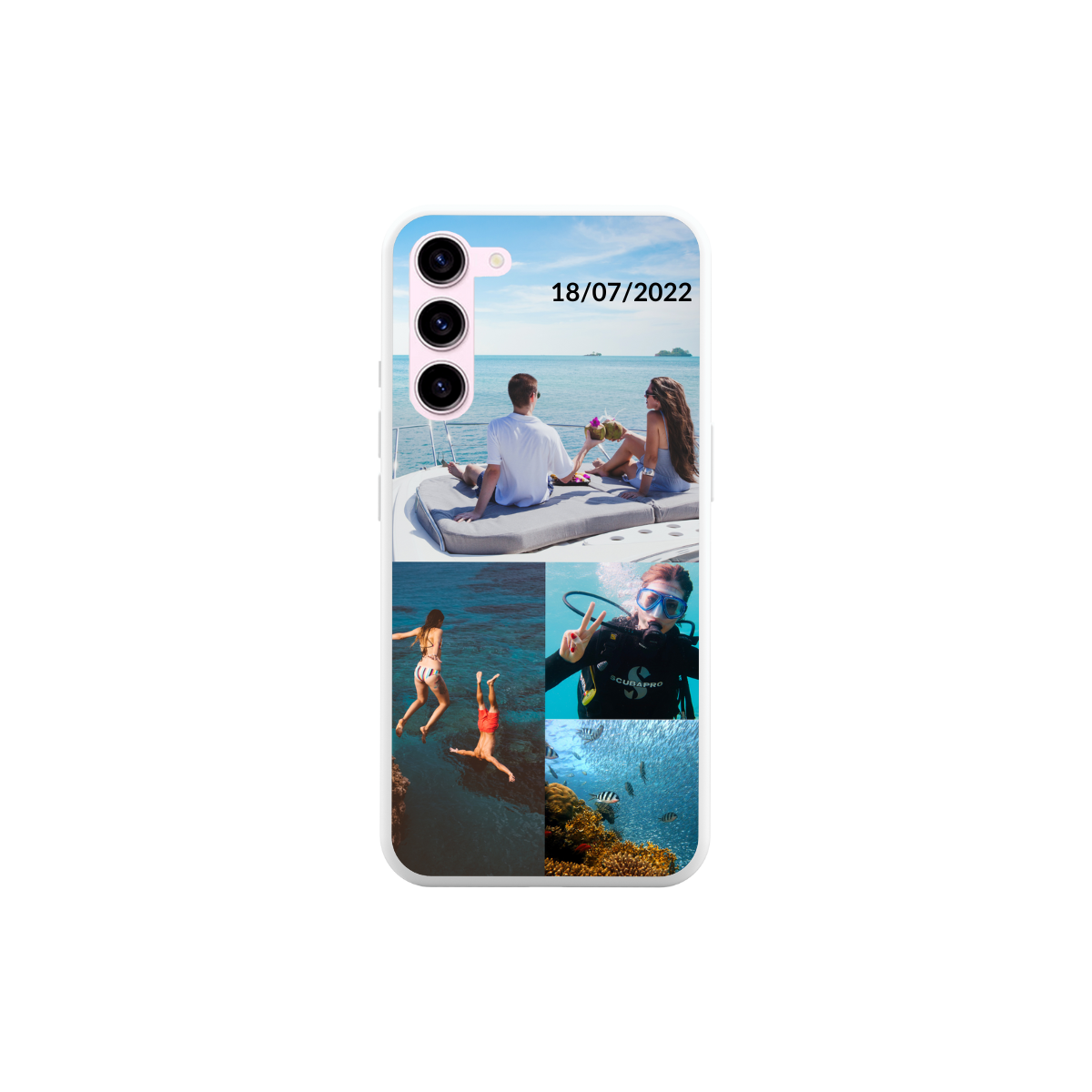 Coque Texte et 4 Photos Samsung